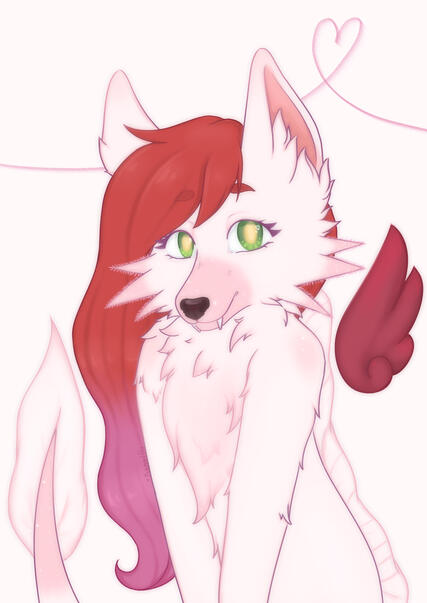 Bust with simple background